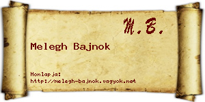 Melegh Bajnok névjegykártya